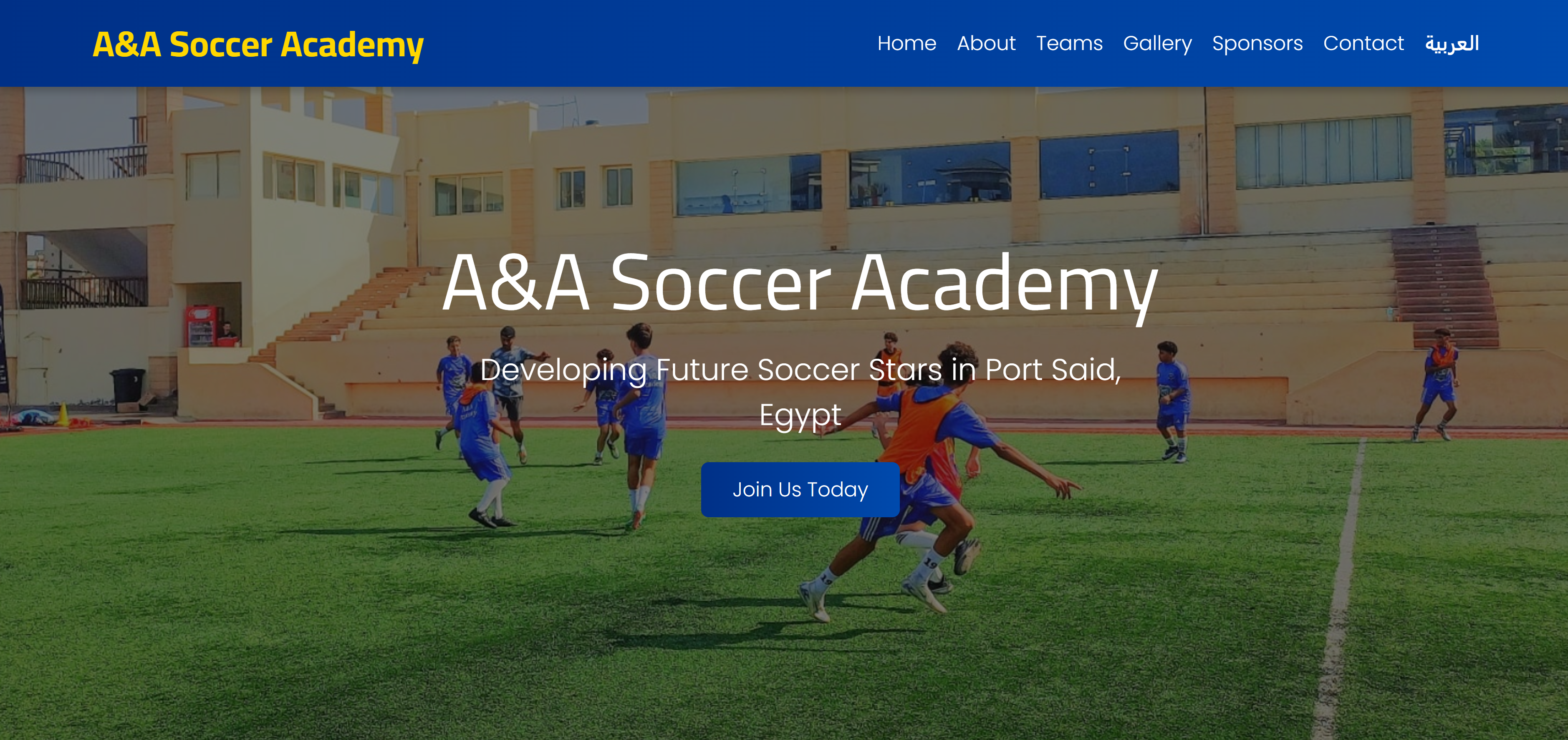 Soccer Academy Website